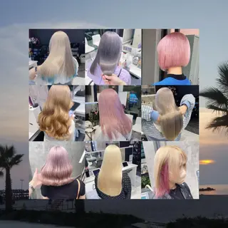 ショート カラー パーマ ヘアアレンジ メンズ キッズ ネイル マツエク・マツパ アイブロウ 🎀ハイトーンNo .1🩵NaGiSaのヘアスタイル