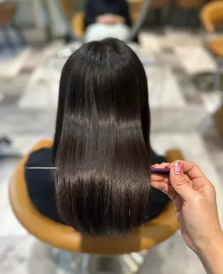 ロング カラー ❤️縮毛矯正❤️ 髪質改善❤️平野実花のヘアスタイル