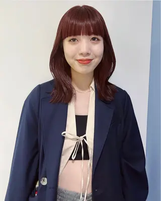 セミロング カラー senmyo naoのヘアスタイル