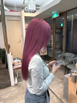 ロング カラー 箕輪 愛瑚のヘアスタイル