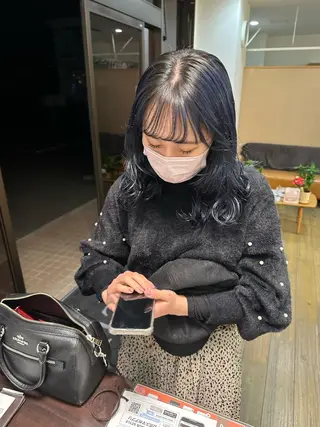 ミディアム カラー ブリーチカラー🫧 森　凪沙のヘアスタイル
