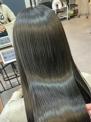 ロング カラー ✨髪質改善カラー✨ ストレート☔脇田のヘアスタイル