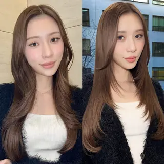 ロング 髪質改善/レイヤー ハッシュカットひなたのヘアスタイル