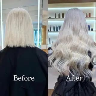 ロング カラー シールエクステ特化 ハイトーン、NANAのヘアスタイル