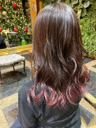 ロング カラー 田中 沙織のヘアスタイル