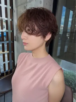 ショート パーマ Lolonois池田 代表 鍜治本颯太のヘアスタイル