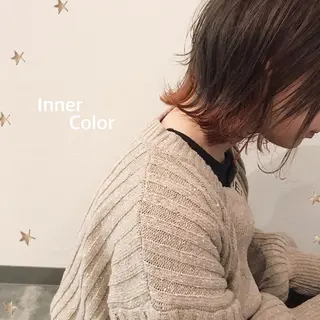 ミディアム カラー 市川 千夏のヘアスタイル