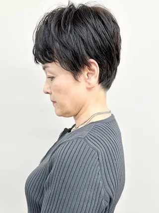 ショート ボブ/ゆるふわ ボブパーマ/とういのヘアスタイル