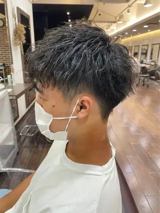 ショート パーマ メンズ レディースカット いからしゆうたのヘアスタイル