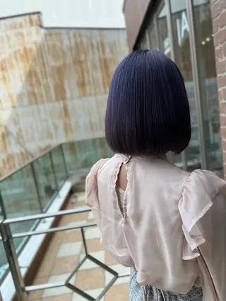 セミロング カラー 髪質改善縮毛矯正/ ブリーチ/中尾のヘアスタイル