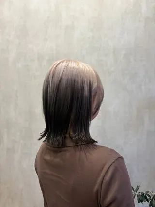 ミディアム がもう ゆいこのヘアスタイル