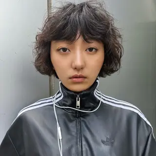 ミディアム パーマ ラフパーマ/ボブ/ 似合わせヘア/ショウのヘアスタイル