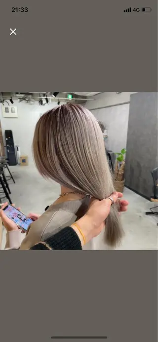 ミディアム カラー 髪質改善/レイヤー カット手塚奨のヘアスタイル