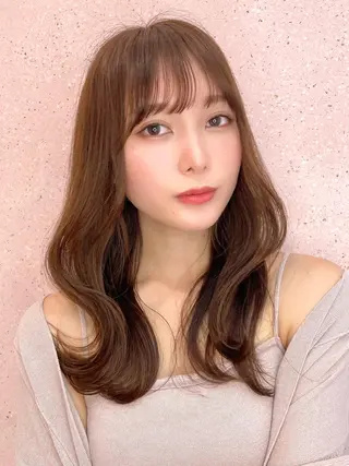 ミディアム カラー 上品ヘア🤍顔周り/ レイヤー✨/林遼一郎のヘアスタイル