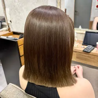 ミディアム ボブ.艶髪 髪質改善.縮毛矯正のヘアスタイル
