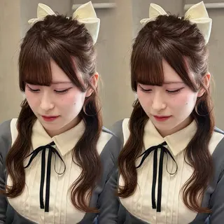 ヘアアレンジ Rio🎀ブリーチ なし透明感♡顔周り♡のヘアスタイル