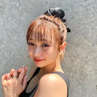 ミディアム ヘアアレンジ 銀座メンズ専門🖤 叶奈々のヘアスタイル