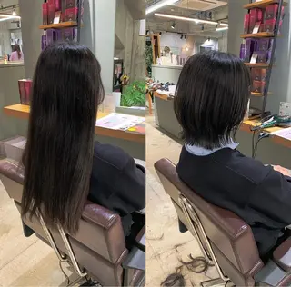 ミディアム ヘアアレンジ 七原 海夕のヘアスタイル