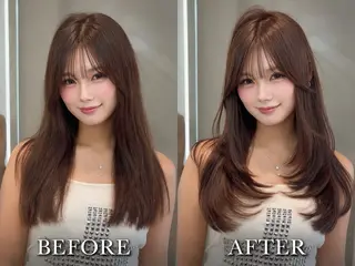 ミディアム カラー ヘアアレンジ 【博多髪質改善】 吉村　清志のヘアスタイル