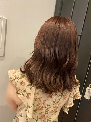 ミディアム カラー 池田 菜摘のヘアスタイル