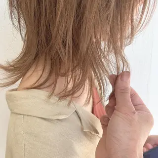 ミディアム カラー ✨艶ブリーチカラー ✨四ノ宮裕己のヘアスタイル