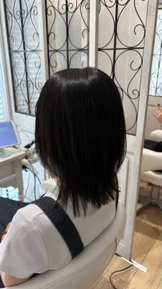 ミディアム 似合わせ 顔周りYUUGAのヘアスタイル