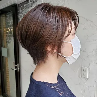 ショート カラー 韓国風レイヤーカット 上手く丁寧早い/マツのヘアスタイル