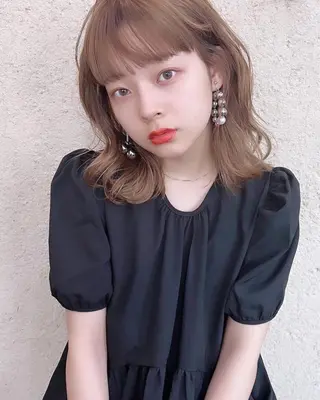 ミディアム 角戸 りおのヘアスタイル
