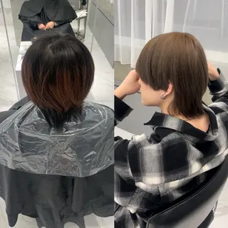 ショート カラー メンズ yuzuna ハイトーン 天神のヘアスタイル