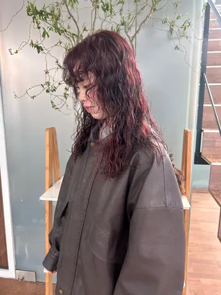 カラー パーマ かがやしづ ⭐️ベージュのヘアスタイル