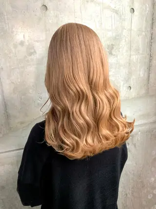 ロング カラー ヘアアレンジ 縮毛矯正/髪質改善/ ブリーチ毛/木元渓太のヘアスタイル