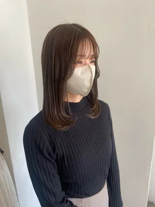 ミディアム まつ あみのヘアスタイル