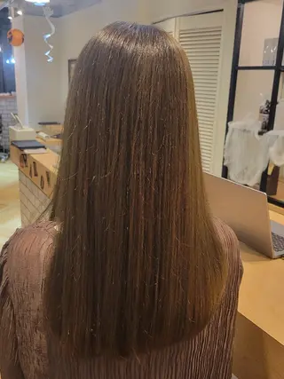 セミロング 艶髪💎暖色カラー 🤍⑅⃝♡ASUKAのヘアスタイル