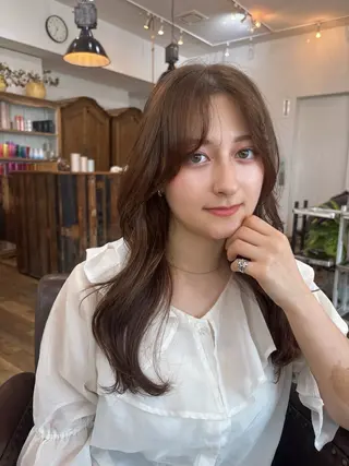 ロング カラー 似合わせカット‪// 鶴我万唯華のヘアスタイル