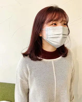 ミディアム カラー 樋野 亮のヘアスタイル