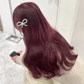 ロング カラー ヘアアレンジ ♥️暖色支持多数 ♥️銀座 mioのヘアスタイル