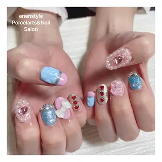 ミディアム ネイル 🐾enen style 🐾のネイルデザイン