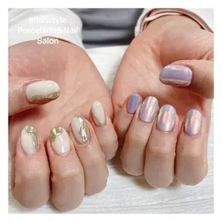 ミディアム ネイル 🐾enen style 🐾のネイルデザイン