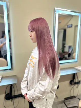 ロング カラー レイヤーカット 赤み消し　店長/大和のヘアスタイル
