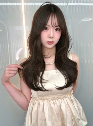 ロング 韓国ヘア🤍 mionのヘアスタイル