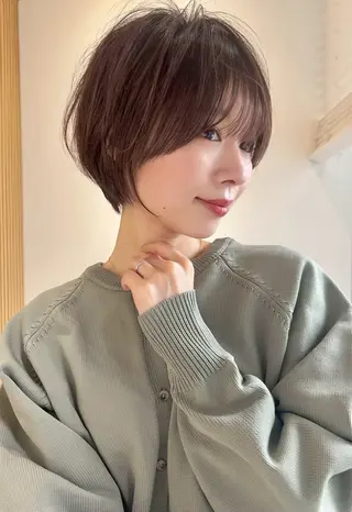 ショート 縮毛矯正/透明感 カラー/minaのヘアスタイル