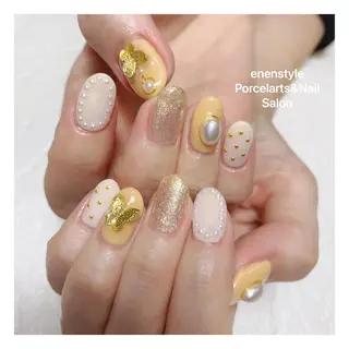 ミディアム ネイル 🐾enen style 🐾のネイルデザイン