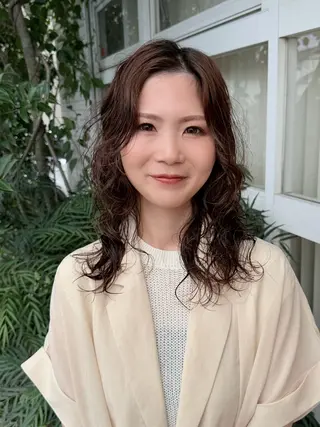 セミロング パーマ パーマモデル募集中 渥美翔人のヘアスタイル