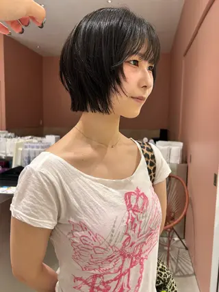 ショート カラー 👔ボブ﹨髪質改善 ストレート🩳ももかのヘアスタイル