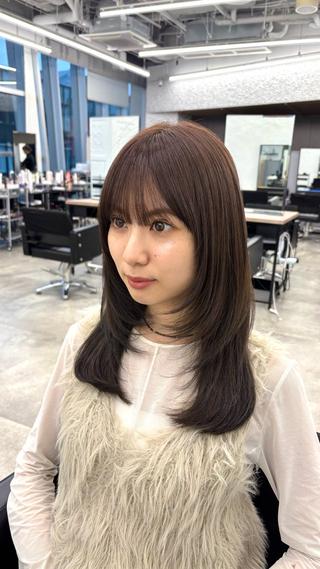 セミロング カラー 艶髪カラー/透明感/ 髪質改善/YUIKOのヘアスタイル