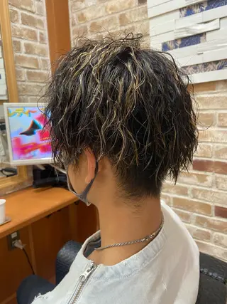 カラー パーマ メンズ 再現性◎✨艶髪🔆 川﨑友稀のヘアスタイル