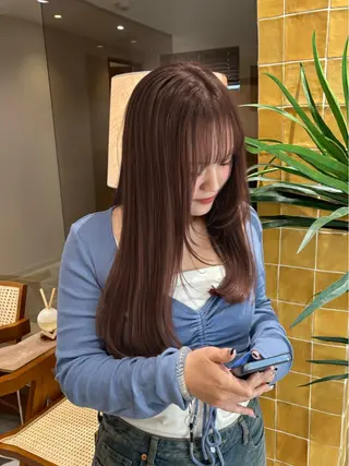 セミロング カラー 透明感✨女性特化💙 chihiroのヘアスタイル
