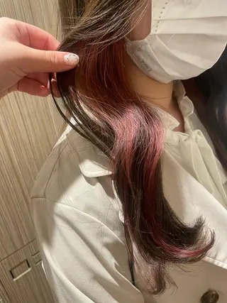 ロング カラー ななほ⌇レイヤー カット⌇透明感カラーのヘアスタイル