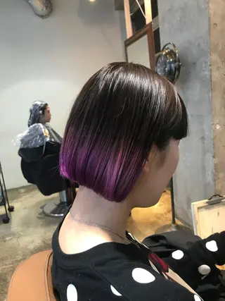 ショート カラー パーマ ヘアアレンジ メンズ キッズ ネイル マツエク・マツパ サロンドミルク 渋谷高比良のヘアスタイル