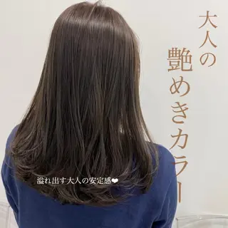 ミディアム カラー うる艶/レイヤー 🪞池袋LAND🪞のヘアスタイル